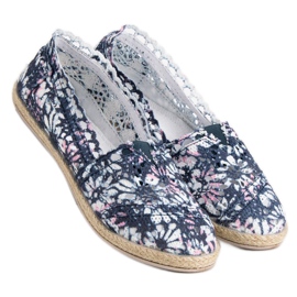 Sweet Shoes Dentelle Slipons bleu 2