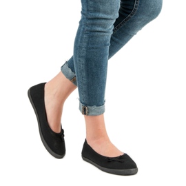 McKey Ballerine Textile Avec Noeud le noir 6