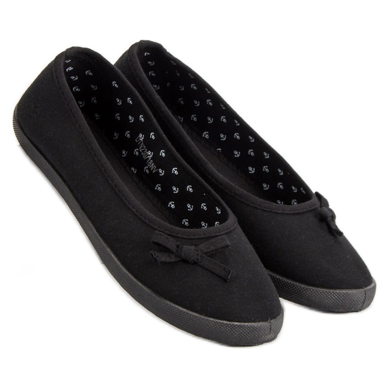 McKey Ballerine Textile Avec Noeud le noir 1