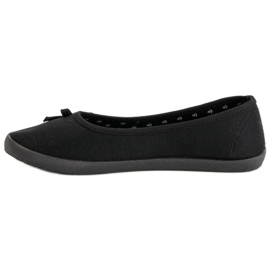 McKey Ballerine Textile Avec Noeud le noir 4