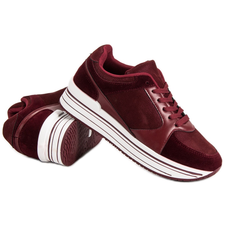 Chaussures de sport confortables multicolore rouge 1