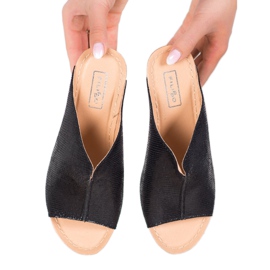 Filippo Pantoufles compensées noires 2