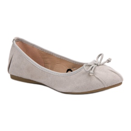 Lucky Shoes Ballerines nouées grises 1