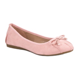 Lucky Shoes Ballerines nouées roses 1