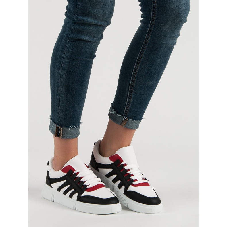 Chaussures de sport confortables blanche le noir 1