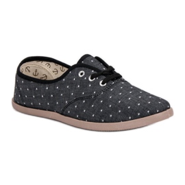 Baskets à pois le noir 5