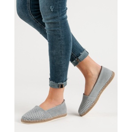 Filippo Espadrilles En Cuir Grises 1