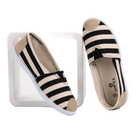 Slipons rayés noir brun 2