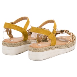 Ch. Creation Sandales Espadrilles à la Mode jaune 5