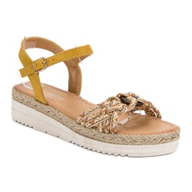Ch. Creation Sandales Espadrilles à la Mode jaune 3