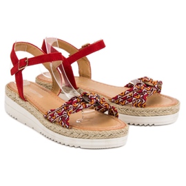Ch. Creation Sandales Espadrilles à la Mode rouge 6
