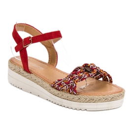 Ch. Creation Sandales Espadrilles à la Mode rouge 3