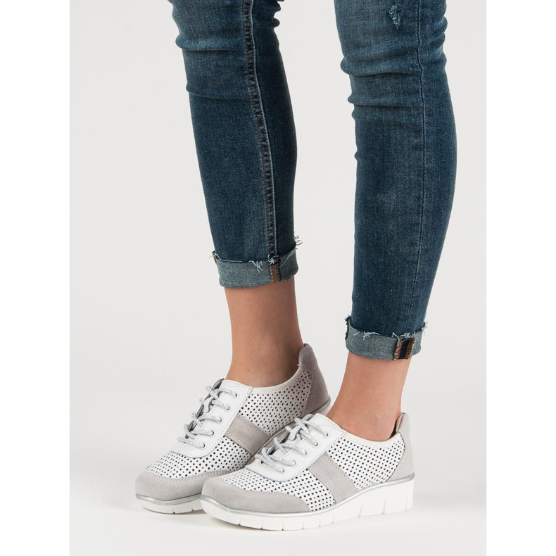 Filippo Chaussures en cuir ajouré blanche 1 Filippo Chaussures en cuir ajouré blanche 1