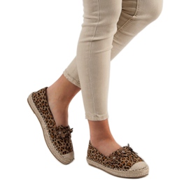 Espadrilles À Fleurs brun 1