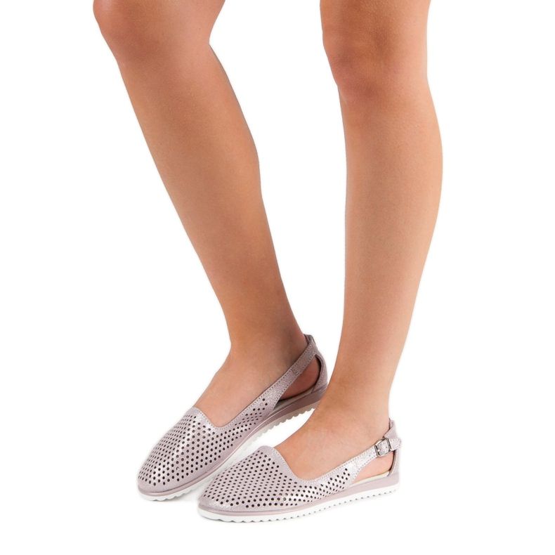 Ballerines VINCEZA en cuir rose 1 Ballerines VINCEZA en cuir rose 1