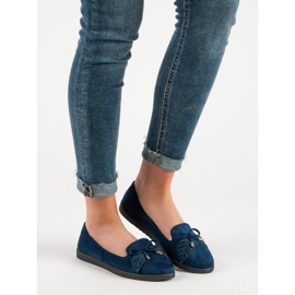 Comer Ballerines en daim bleu marine 2