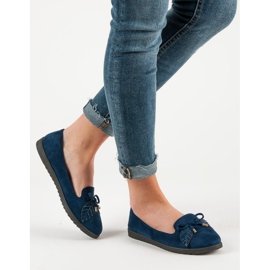 Comer Ballerines en daim bleu marine 3