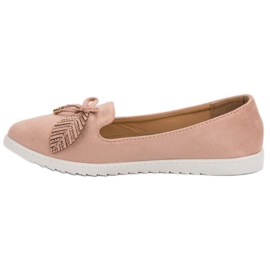 Comer Ballerines en daim poudré rose 4