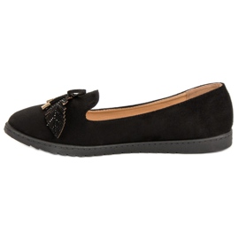 Comer Ballerines en daim noires le noir 3