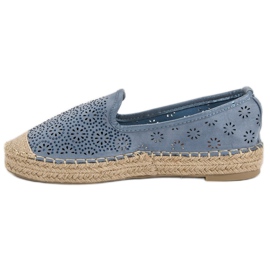 Espadrilles Ajourées En Daim bleu 4
