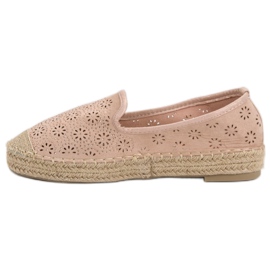 Espadrilles Ajourées En Daim rose 3