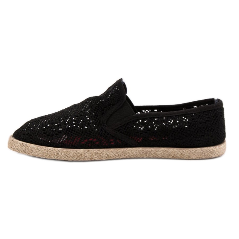 Mckeylor Slipons noirs en dentelle le noir 2 Mckeylor Slipons noirs en dentelle le noir 2
