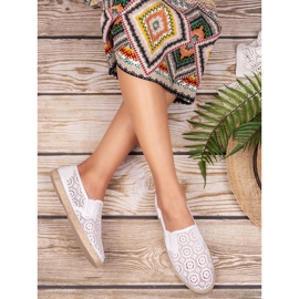 Mckeylor Slipons Blanc Dentelle blanche 1 Mckeylor Slipons Blanc Dentelle blanche 1