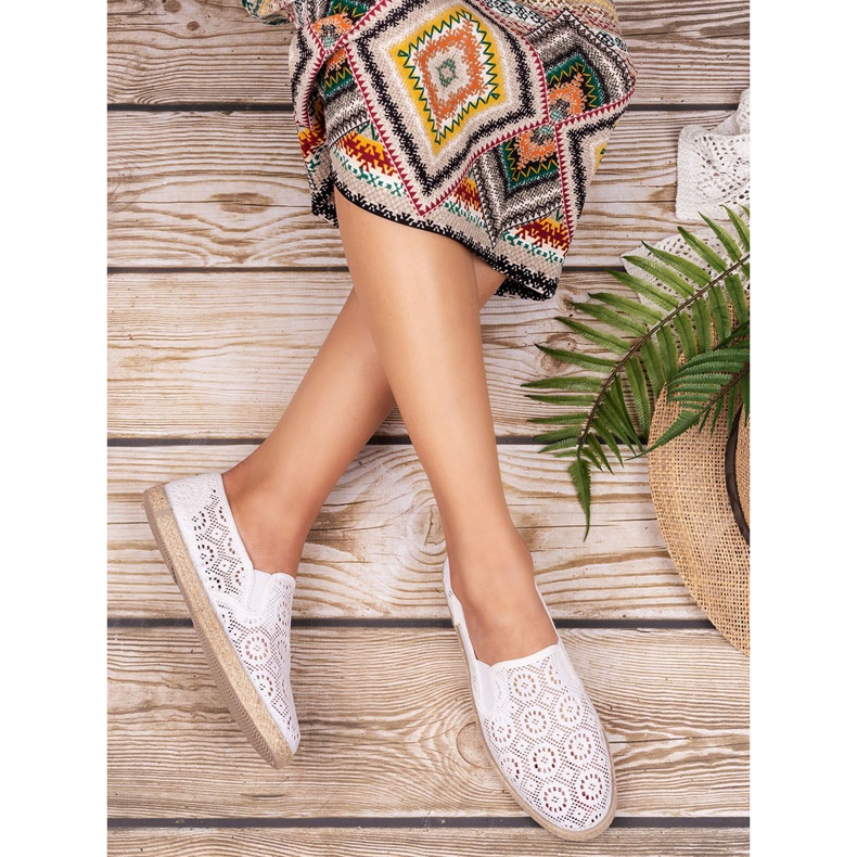 Mckeylor Slipons Blanc Dentelle 1