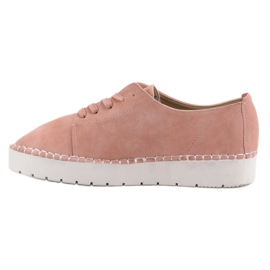 Chaussures poudrées nouées VICES rose 2