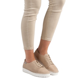Chaussures nouées beiges VICES 3