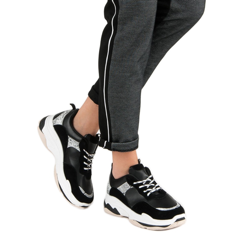 Baskets noires à motif le noir 2