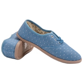 Baskets à pois bleu 5