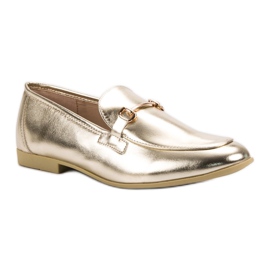 Mocassins VICES laqués dorés d'or 1