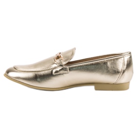 Mocassins VICES laqués dorés d'or 2