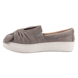 Slipons en daim avec nœud VICES gris 6