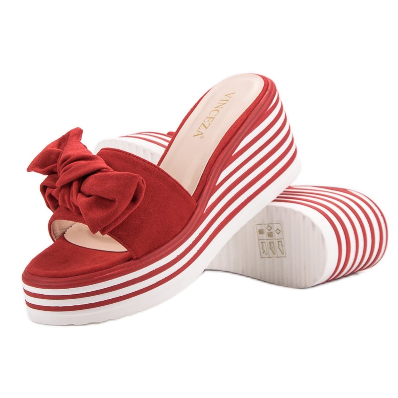 Chaussons compensés rouges VINCEZA 1 Chaussons compensés rouges VINCEZA 1