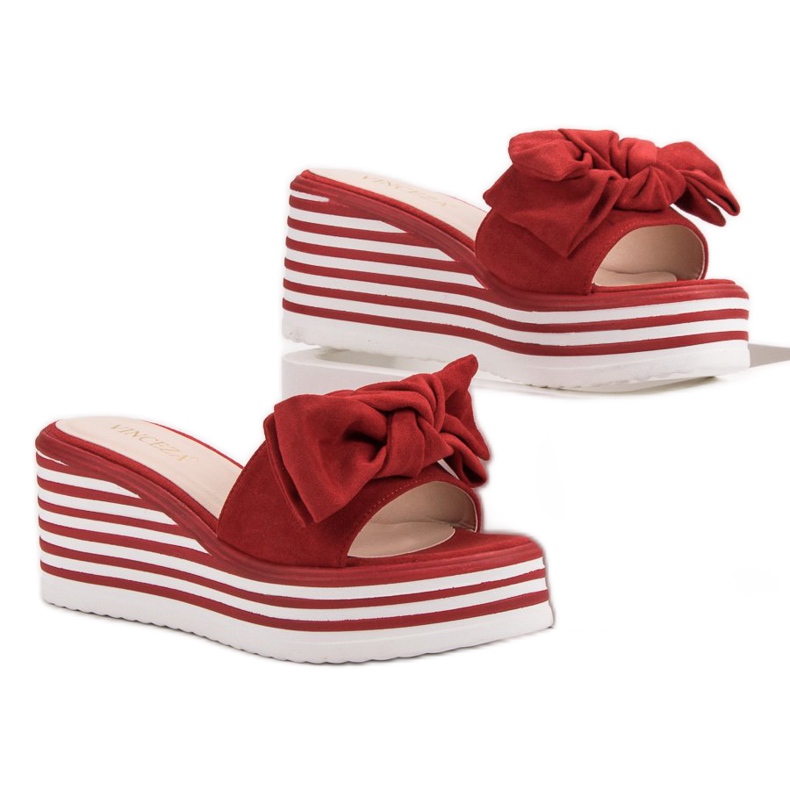 Chaussons compensés rouges VINCEZA 2 Chaussons compensés rouges VINCEZA 2