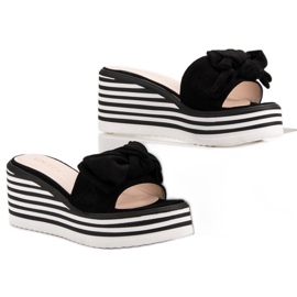 Chaussons compensés noirs VINCEZA le noir 1