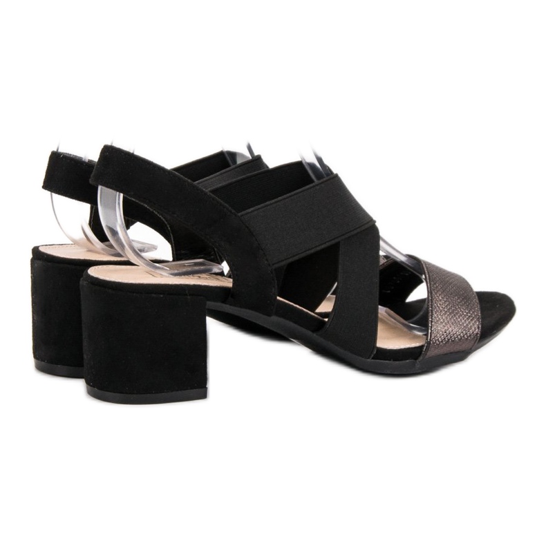 Filippo Sandales à paillettes Vinceza noir 1