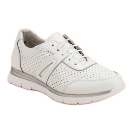 Filippo Chaussures de sport en cuir blanches 1