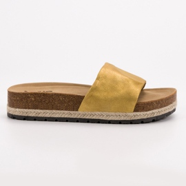 Kylie Chaussons Moutarde Brillant jaune 4
