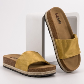 Kylie Chaussons Moutarde Brillant jaune 1