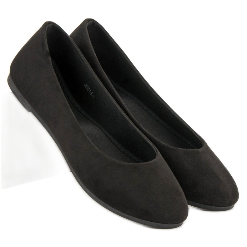 Ballerines en daim noir VICES le noir 1