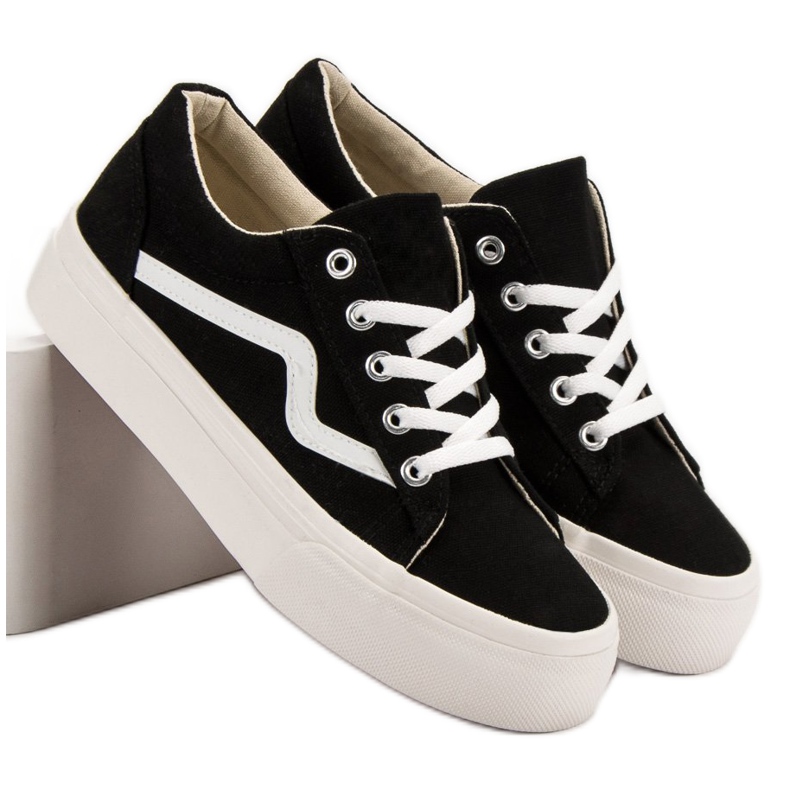 Kylie Baskets noires à la mode 1