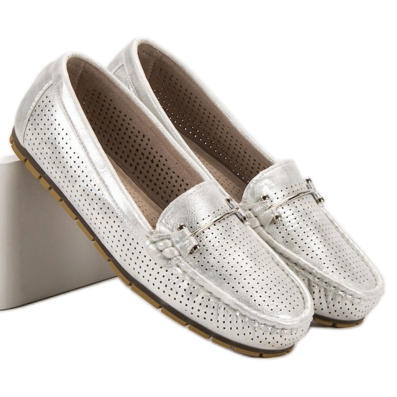 Kylie Mocassins en argent gris 1 Kylie Mocassins en argent gris 1