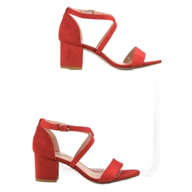 Seastar Sandales en daim sur un bar rouge 4