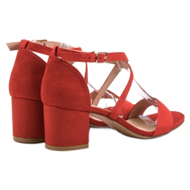 Seastar Sandales en daim sur un bar rouge 5
