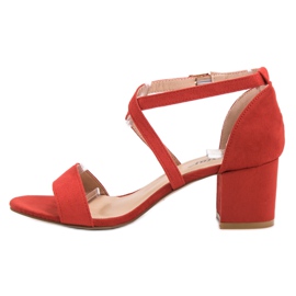 Seastar Sandales en daim sur un bar rouge 1