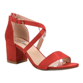 Seastar Sandales en daim sur un bar rouge 6