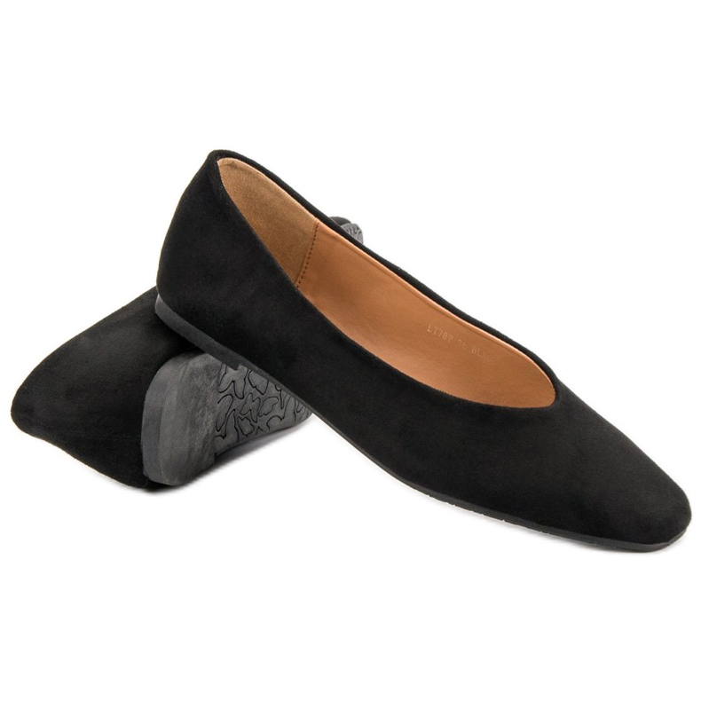 Seastar Ballerines en daim noires le noir 1